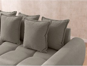 Taupe rohová pohovka (pravý roh/s leňoškou) Albane – Ropez