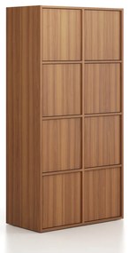 Kancelárska skriňa FRAME, 8x dvere, 872 x 450 x 1735 mm, PUSH-lock, orech