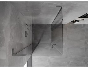 Mexen, Mexen Mist L Duo výklopný sprchový kút 120 x 120 cm, priehľadný, chróm - 8A4L-120-120-01-00