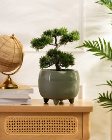 PLASTOVÝ KVETINÁČ BOTANICA SADA 2KS 30X24 CM+23X18,5 CM ZELENÁ