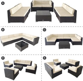 Rohová záhradná súprava Avenberg CASA