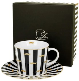 Porcelánová šálka s podšálkou Moustache 250 ml