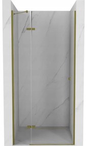 Mexen Roma, sprchové dvere do otvoru 80 x 190 cm, 6mm číre sklo, zlatý profil, 854-080-000-50-00