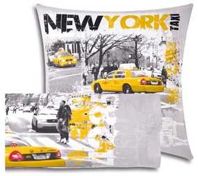 Posteľná bielizeň Taxi New York, polycoton