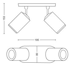 Philips - LED RGBW Stmievateľné bodové svietidlo Hue FUGATO 2xGU10/4,2W/230V biela