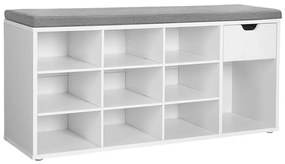 Botník VOREN biela/šedá