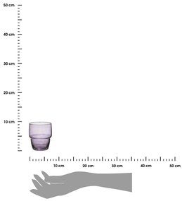 Súprava 6 farebných pohárov 280 ml
