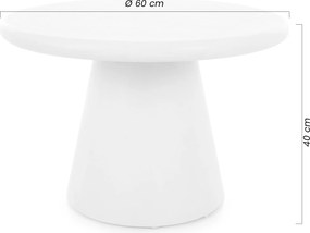 Okrúhly konferenčný stolík Clav 60 cm - svetlošedý