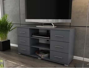 Vysoký TV stolík Oskar TV, grafitový, výška 65 cm%