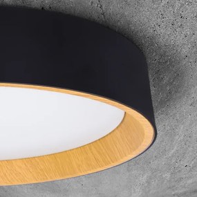 Solight WO8016 - LED Stm. strop. svietidlo LARIOS LED/48W/230V+DO pr.39 cm čierna