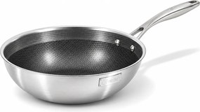 Elmich Odolná nerezová Wok panvica Hybrid s hybridným povrchom Ø 28 cm