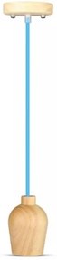 Luster na lanku 1xE27/60W/230V modrá