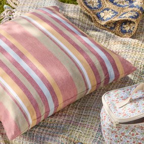 Ib Laursen Bavlnený poťah na vankúš Multuciloured Stripes 50 × 50 cm