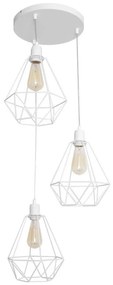 Luster KARO 3xE27/15W/230V biela