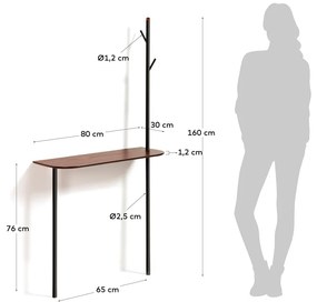 Konzolový stolík s vešiakom La Forma Marcolini, 80 x 160 cm