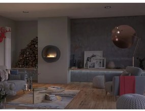 InFire - Nástenný BIO krb pr. 70 cm 3kW čierna