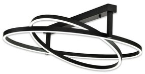 Top Light - LED Stmievateľný prisadený luster SATURN 2xLED/25W/230V čierna + DO