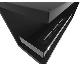 InFire - Rohový BIO krb 110x45 cm 3kW čierna