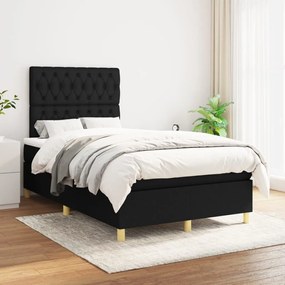 Boxspring posteľ s matracom čierny 120x200 cm látka 3142563