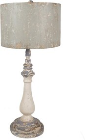 Béžová kovová vintage stolná lampa Lucienne - Ø 33x75 cm E27/max 1x60W