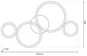 LED Stropné svietidlo UNIVERSE LED/30W/230V čierna