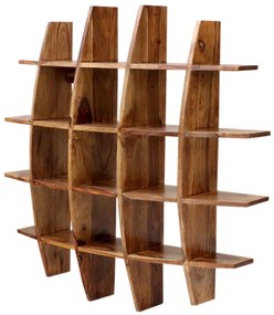 furniture-nabytek.cz - Police na stenu z dreva palisander 100x100x25
