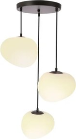 BRILAGI - Závesné svietidlo na lanku PEBBLES 3xE27/40W/230V pr. 42 cm čierna