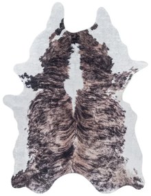 Ayyildiz, Kusový koberec Etosha 4113 brown (tvar kožušiny), 150x200 tvar kožešiny, hnedá, chodba / predsieň