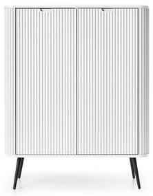 VYSOKÁ KOMODA BELLISSA BIELA + ČIERNE NOŽIČKY 103 cm