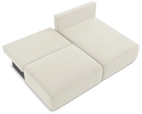 Krémovobiela rozkladacia/s úložným priestorom rohová pohovka (pravý roh) Kalena – Makamii