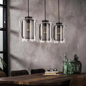 Luster 72-52 3 x Ø20cm Grid glass - PRODUKT JE SKLADOM U NÁS - 1Ks  - Komfort-nábytok