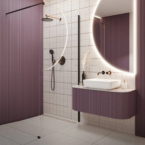 Invena Moonlight, podomietková umývadlová batéria, čierna matná-ružové zlato, INV-BP-77-U14-V