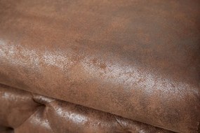 (2811) MODERNO TEMPO Chesterfield kreslo antik hnedé