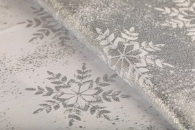 Dekorstudio Luxusný Vianočný behúň na stôl s vločkami - strieborný SW15 Rozmer behúňa (šírka x dĺžka): 40x140cm