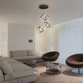 Rabalux 5693 - LED Luster na lanku AMBROSIO LED/50W/230V hnedá