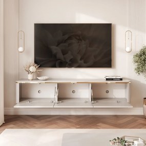 ZÁVESNÝ TV STOLÍK MODENA KAŠMÍR HLADKÝ LED 165 cm