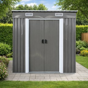 Záhradný domček BestBerg BBSH-407G / 2,8 m² / 130 x 213 x 191 cm / sivá