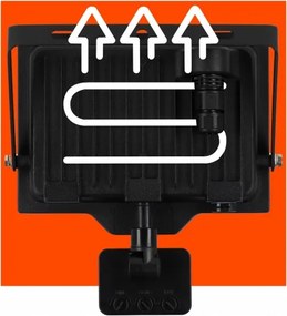 LED vonkajší reflektor so snímačom LED/50W/230V 4500K IP65 čierny