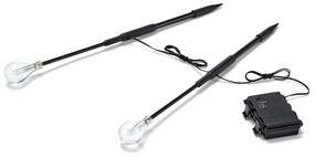 Zapichovacie svietidlá s LED, 2 ks