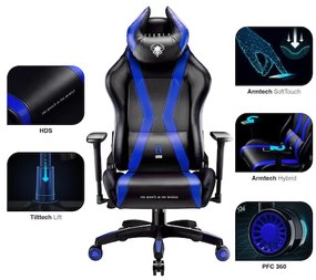Herné kreslo Diablo X-Horn 2.0 Normal Size: Čierno-modré Diablochairs
