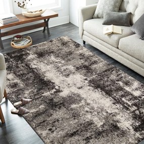 Brilatný béžovo hnedý koberec s jemným abstraktným motívom Šírka: 80 cm | Dĺžka: 150 cm