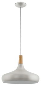Eglo 96986 - Závesné svietidlo SABINAR 1xE27/60W/230V pr. 40 cm strieborná