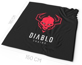 Fleecová deka Diablo Chairs, čierna