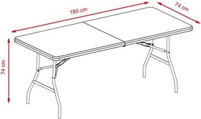 Skladací cateringový/kempingový stôl Essen