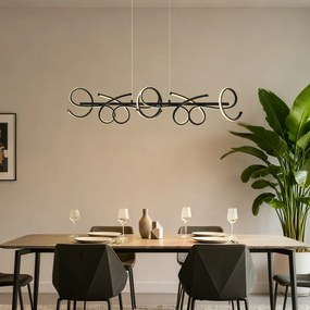 Dizajnové závesné svietidlo čierne obdĺžnikové 3-stupňové stmievateľné - Krisscross