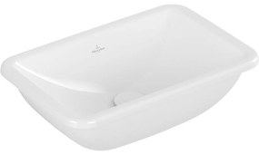 VILLEROY &amp; BOCH Loop &amp; Friends obdĺžnikové zápustné umývadlo bez otvoru, bez prepadu, 510 x 340 mm, biela alpská, 4A640101