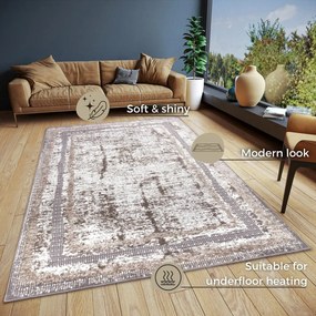 Koberec v béžovo-striebornej farbe 200x280 cm Shine Classic – Hanse Home