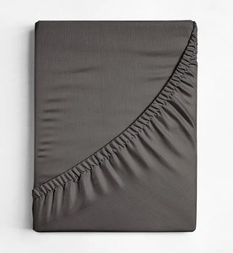Bavlnená plachta s gumou 160 x 200 cm tmavo šedá