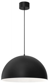 Luminex Luster na lanku SINGLE 1xE27/60W/230V pr. 50 cm čierna/biela LU3003