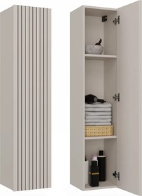 Závěsná vysoká koupelnová skříňka Tigo 1D 135 cm kašmír